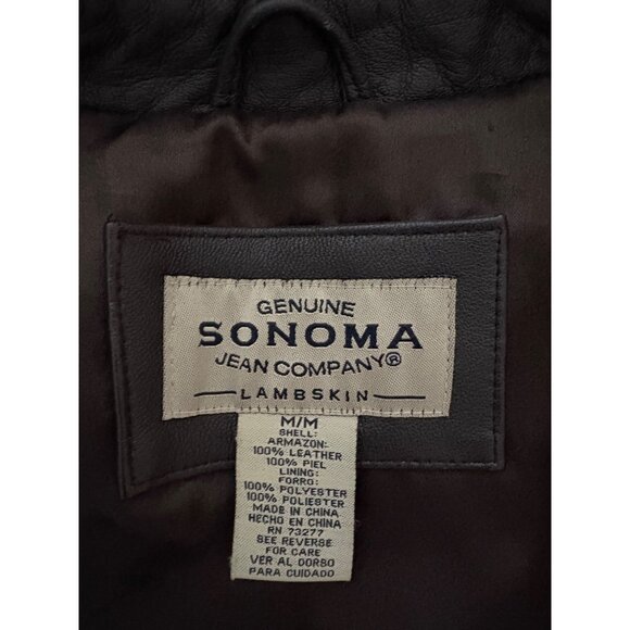 Y2K Lambskin Leather Full Zip Jacket Deep Chocolate Brown Women’s Medium - Picture 11 of 13